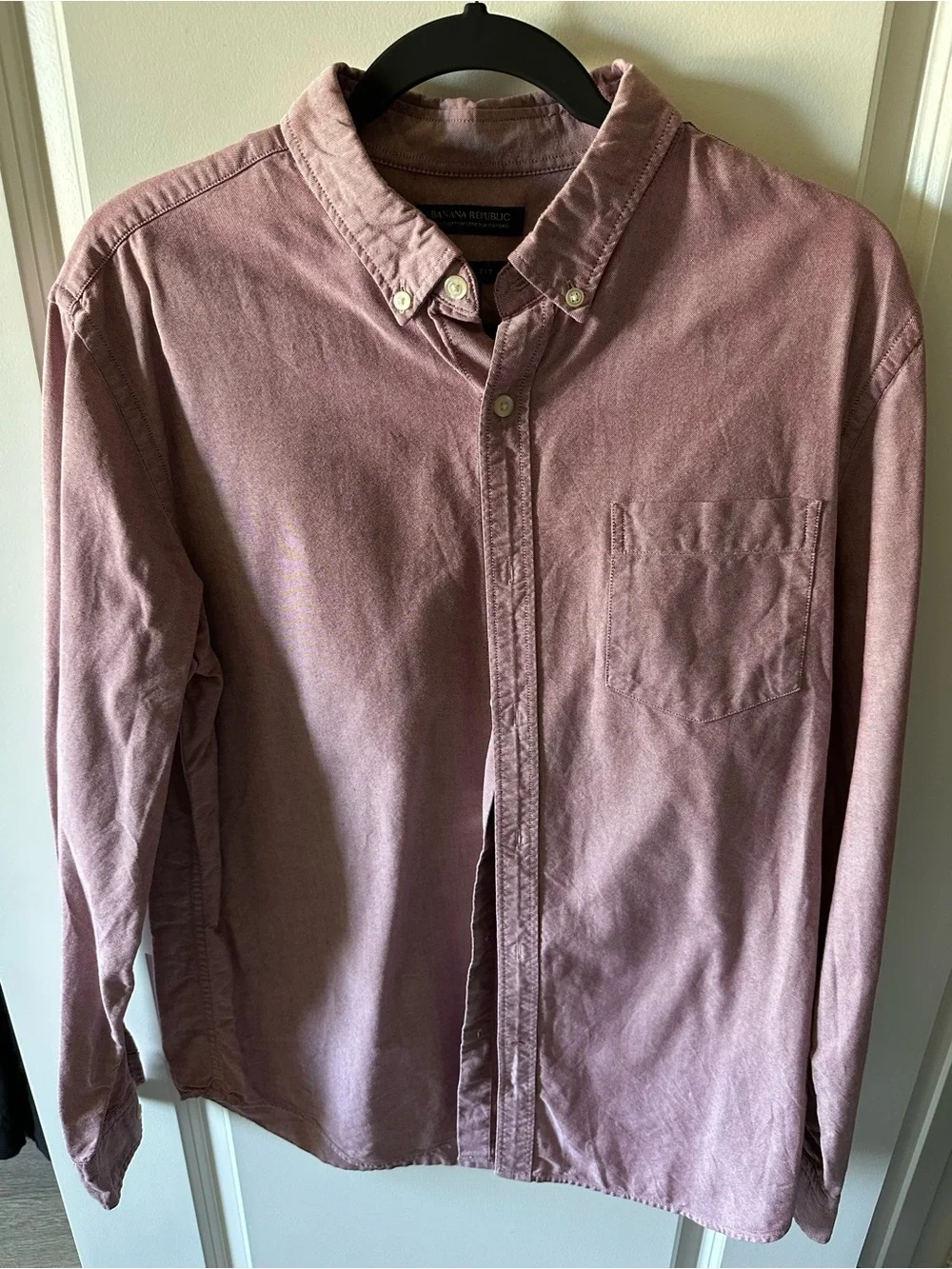 Banana Republic Menswear Dusty Rose Button-Up Shirt